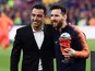 Barcelona legends Lionel Messi, Xavi in May 2018