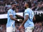 Manchester City's Marc Guehi and Antoine Semenyo celebrate on January 24, 2026