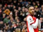  Arsenal's Pierre-Emerick Aubameyang reacts, November 27, 2021