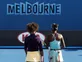 Williams sisters stroll past Voegele, Giorgi