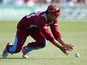 West Indies' Ramnaresh Sarwan in action on January 29, 2013