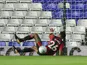 Tyrone Mings injures himself during the EFL Cup game between Birmingham City and Bournemouth on August 22, 2017