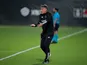 Inter Miami CF head coach Phil Neville gives directions from the sideline against the St. Louis CITY SC during the first period at Florida Blue Training Center on January 28, 2023