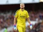 Aaron Ramsdale in action for Arsenal on October 9, 2022