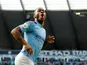 Raheem Sterling celebrates scoring during the Premier League game between Manchester City and Tottenham Hotspur on August 17, 2019