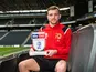Alex Gilbey poses with his League One Player of the Month award for December 2019