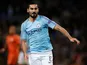 Ilkay Gundogan in action for Manchester City on September 19, 2018