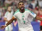 Riyad Mahrez of Algeria celebrates his goal during the Group J match between Algeria and Austria at the 2026 FIFA World Cup, at Kansas City Stadium in Kansas City, United States, on June 27, 2026.