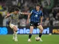 Juventus' Dusan Vlahovic in action with Atalanta's Giorgio Scalvini on May 15, 2024
