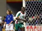 Papa Bouba Diop celebrates after scoring against France at the 2002 World Cup
