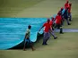 Covers are put on in the second ODI between South Africa and England on February 7, 2020