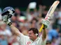 Andrew Strauss celebrates a century for England in the third test of the Ashes series against Australia in 2005