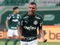 Palmeiras attacker Gabriel Veron celebrates scoring against Delfin in the Copa Libertadores on December 2, 2020