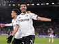Fulham's Raul Jimenez celebrates scoring against West Ham United on December 27, 2025
