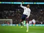 England's Alex Oxlade-Chamberlain celebrates on November 14, 2019