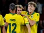 Fortuna Sittard players celebrate a goal on August 8, 2026