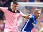 Sunderland's Granit Xhaka (left) and Ipswich Town's Daizen Maeda battle for the ball on August 22, 2026