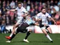Gloucester's Tom Marshall in action with Harlequins' Ross Chisholm on March 10, 2019
