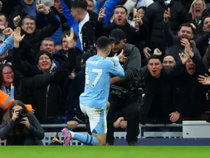 Watch: Phil Foden scores stunning equaliser in Manchester derby