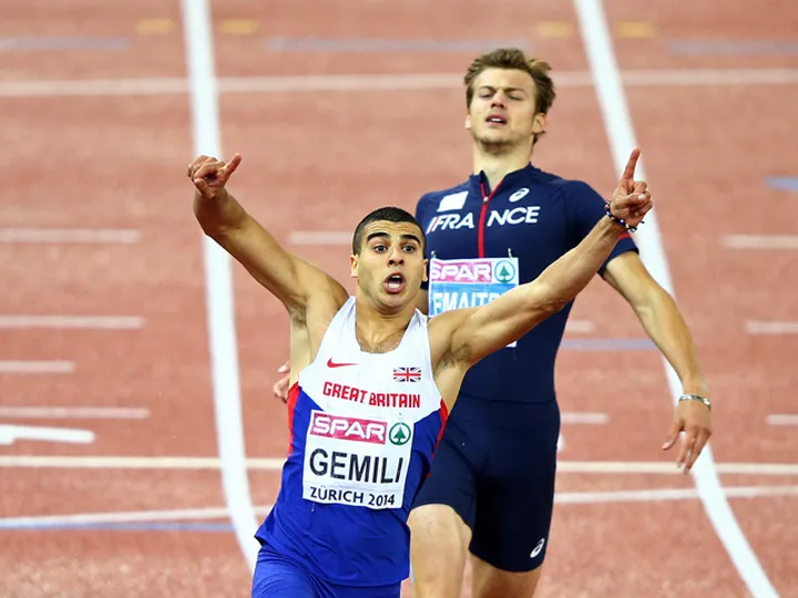 Gemili equals PB to win 200m gold