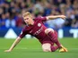 Kevin De Bruyne in action during the Premier League game between Chelsea and Manchester City on September 30, 2017