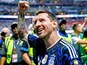 Argentina's Lionel Messi celebrates on July 15, 2026