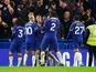 Chelsea's Cole Palmer celebrates scoring their fourth goal on November 12, 2023
