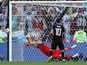 Sergio Aguero misses a penalty during the World Cup group game between Argentina and Iceland on June 16, 2018