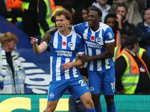 Brilliant Brighton thrash Leeds to go within touching distance of top four