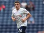 Jordan Hugill of Preston North End in action during the pre season friendly match between Preston North End and Hearts at Deepdale on July 18, 2015 in Preston, England.