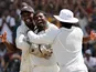 Sri Lanka's Muttiah Muralitharan celebrates taking his 800th Test wicket in 2010