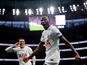 Tottenham Hotspur's Pape Matar Sarr celebrates scoring their first goal on February 10, 2024