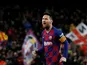 Lionel Messi celebrates scoring for Barcelona on November 9, 2019