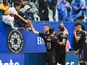CF Montreal midfielder Matko Miljevic (11) celebrates his goal with the crowd during the first half at Stade Saputo on October 16, 2021