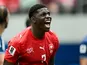 Breel Embolo of Switzerland celebrates a goal on June 18, 2026