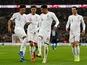 England's Jesse Lingard celebrates scoring with Jadon Sancho, Dele Alli and Ben Chilwell against the USA