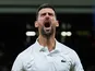 Novak Djokovic celebrates at Wimbledon on July 7, 2026