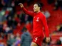 Virgil van Dijk warms up for Liverpool on November 10, 2019