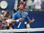 Novak Djokovic of Serbia celebrates match point against Roberto Carballes Baena of Spain in a first round match on day one of the 2019 U.S. Open tennis tournament at USTA Billie Jean King National Tennis Center on August 26, 2019