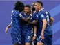 France celebrate Mbappe goal vs Iraq in June 2026