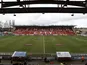 General view of Lincoln City's Sincil Bank from 2017