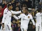 Manchester United's Marcus Rashford celebrates scoring against Barcelona on February 16, 2023