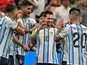 Lionel Messi celebrates scoring for Argentina against Austria in World Cup on June 22, 2026.