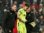Newcastle United's Nick Pope is substituted after sustaining an injury on December 2, 2023