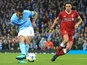 Manchester City's Gabriel Jesus scores during the Champions League quarter-final second leg against Liverpool on April 10, 2018