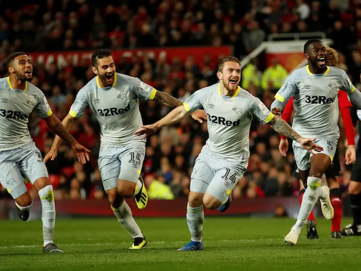 Derby stun Man Utd at Old Trafford