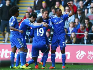 Chelsea edge out 10-man Swansea
