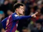Philippe Coutinho celebrates scoring for Barcelona in the Copa del Rey on January 30, 2019