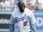 LA Dodgers owner Magic Johnson before the season opening game on April 1, 2013