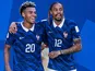 France's Bradley Barcola celebrates with Desire Doue on June 16, 2026